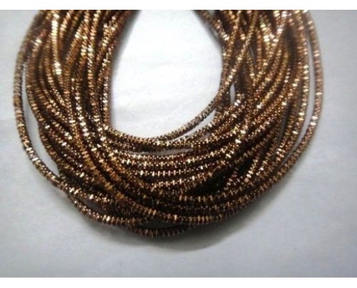 DARK ANTIQUE COPPER - 150 Inches French Metal Wire Gimp Coil Bullion Purl - Check Rough - 3.80 Meters